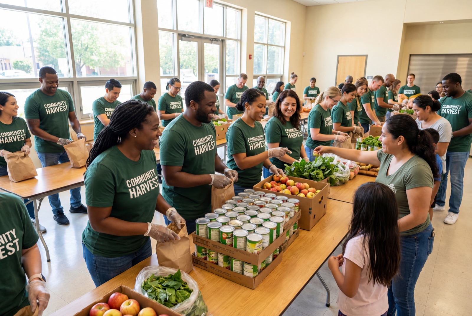 Community harvest volunteers